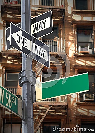 Blank street sign Stock Photo