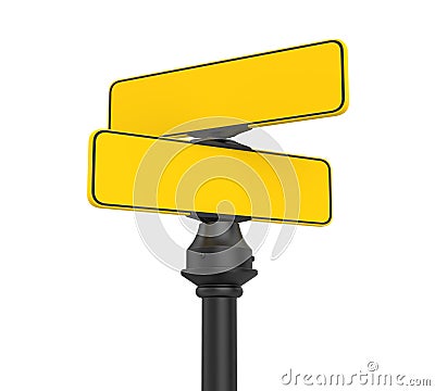 Blank Street Sign Isolated Stock Photo