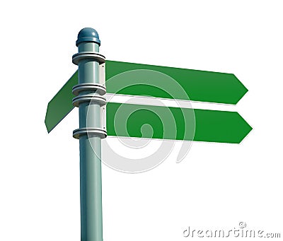 Blank street sign post Stock Photo