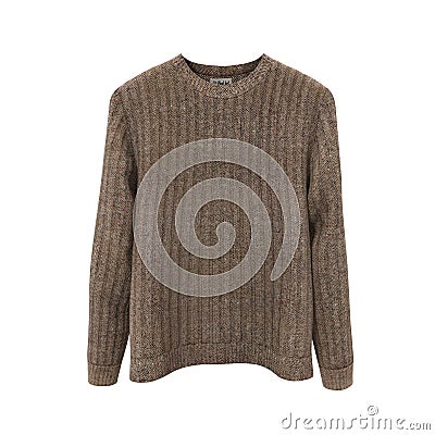 Blank Sweater on white background. Front view. 3D illustration, Clipping Path Cartoon Illustration