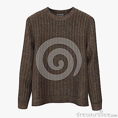 Blank Sweater on white. Front view. 3D illustration Cartoon Illustration