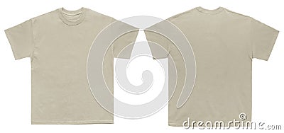 Blank T Shirt color sand template front and back view Stock Photo