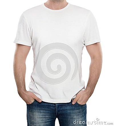 Blank t-shirt isolated on white Stock Photo