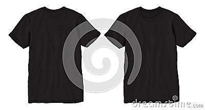 Blank t shirt template. black t-shirt vector Vector Illustration