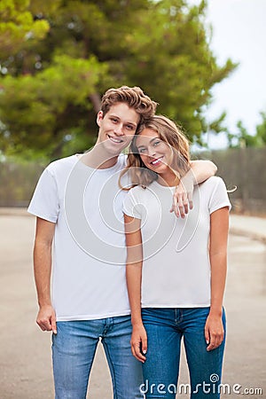 Blank t shirts for printing publicity Stock Photo