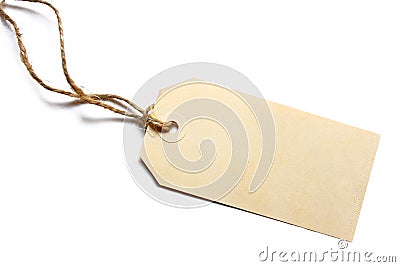 Blank Tag Stock Photo