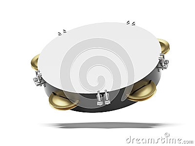 Blank tambourine Stock Photo