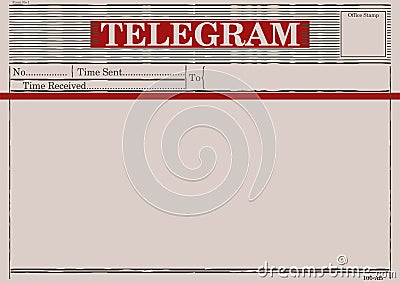 Blank telegram Vector Illustration