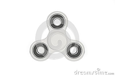 Blank template white fidget spinner Cartoon Illustration