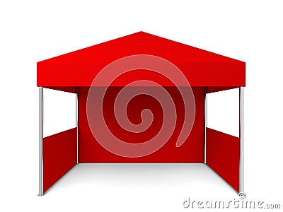 Blank tent Cartoon Illustration