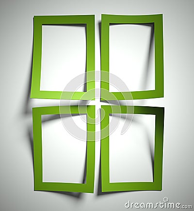 Blank text frame cut out in paper, copyspace Stock Photo