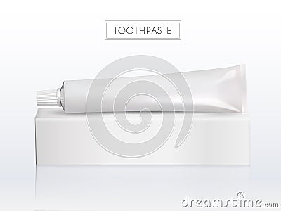 Blank toothpaste tube Vector Illustration