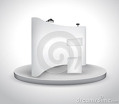 Blank trade show booth Vector Illustration