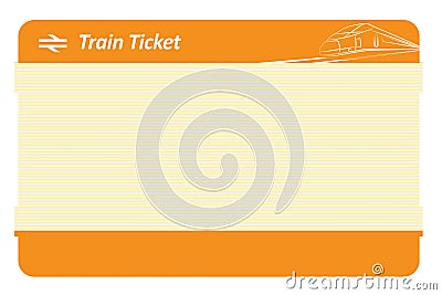 Blank train ticket Stock Photo