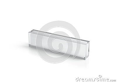 Blank transparent glass desk block mockup, Stock Photo