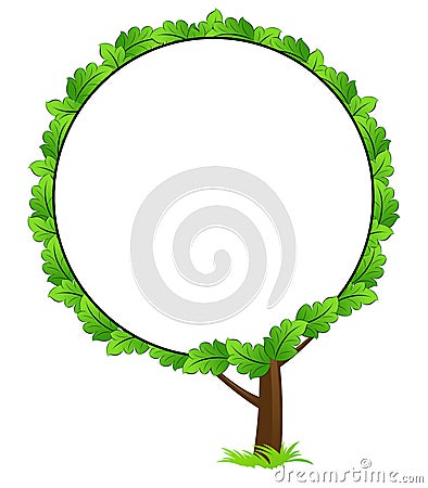 Blank tree frame icon Vector Illustration