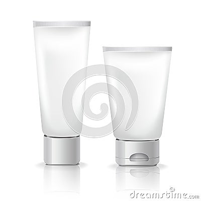 Blank tube container sets Vector Illustration