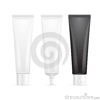 Blank Tube Package Set. Vector Vector Illustration