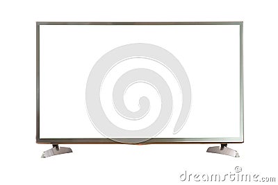 Blank TV screen with clipping path Stock Photo