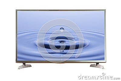 Blank TV screen with clipping path Stock Photo