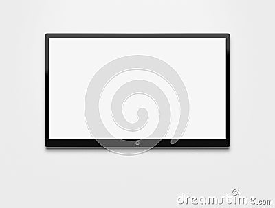 Blank TV at the wall Stock Photo