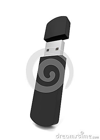 Blank usb flash drive Cartoon Illustration