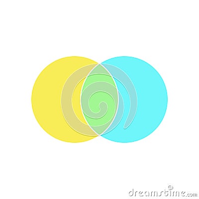 Blank Venn diagram icon Stock Photo