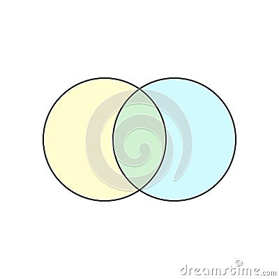 Blank Venn diagram icon Stock Photo