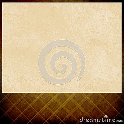 Blank venue poster or movie poster, vintage white paper on shabby brown gold background pattern design Stock Photo