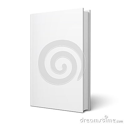 Blank vertical book template. Vector Illustration