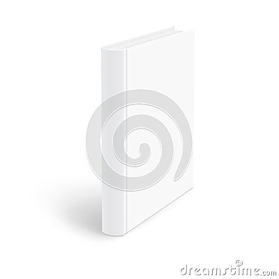 Blank vertical book template. Vector Illustration