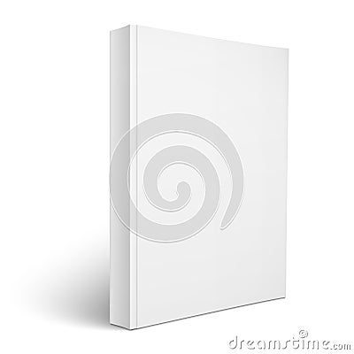 Blank vertical softcover book template. Vector Illustration