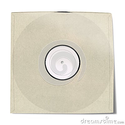 Blank Vinyl Record Sleeve Stock Photo