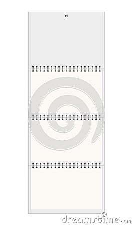 Blank wall calendar, card for your design. Mock up, vector. Vector Illustration