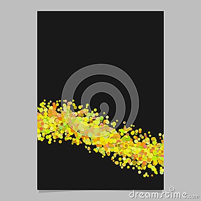 Blank wavy scattered confetti dot poster background - vector stationery graphic Vector Illustration