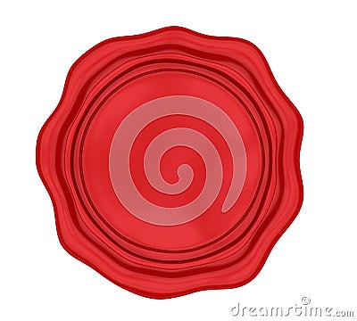 Blank Wax Seal Isolated Stock Photo