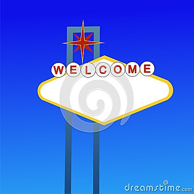 Blank welcome sign Vector Illustration