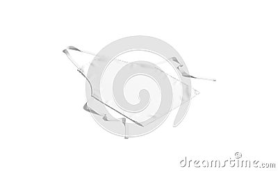 Blank white apron with strap mock up lying, side view Stock Photo