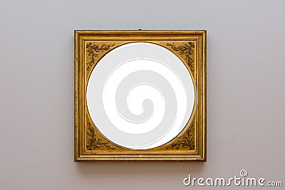 Blank White Art Gallery Frame Picture Wall White Contemporary Mo Stock Photo