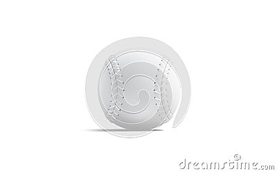 Blank white baseball ball with seam mock up, front view Stock Photo