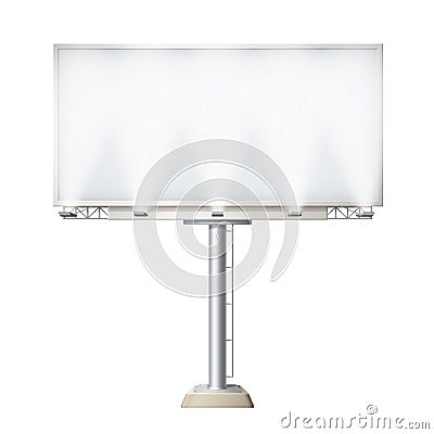 Blank White Billboard Vector Illustration