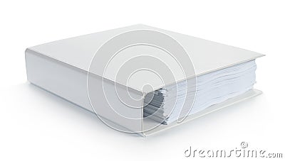 Blank white binder Stock Photo