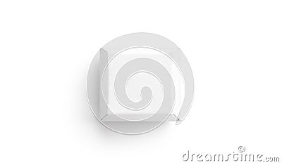 Blank white burger box mock up, isolated, top view, Stock Photo