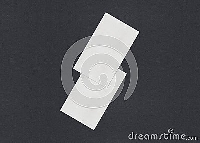 Blank white Business card mockup on textured background Stock Photo
