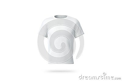 Blank white clean t-shirt mockup, isolated, front view, Stock Photo