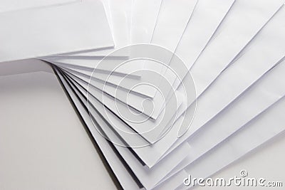 Blank white envelopes Stock Photo