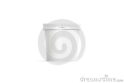 Blank white ice cream bucket mockup, front view Stock Photo