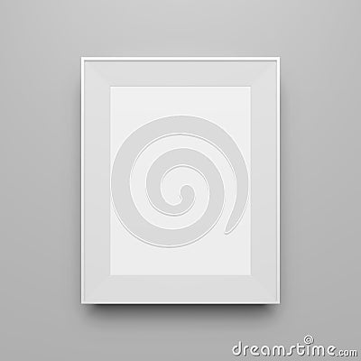 Blank white Image Frame Mockup Design Vector Illustration