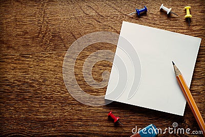 Blank white memo pages Stock Photo