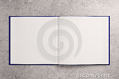 Blank white notepad on concrete surface Stock Photo